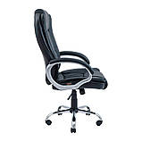 Офісне крісло комп'ютерне Richman Каліфорнія хром чорний кожзам для керівника, фото 4