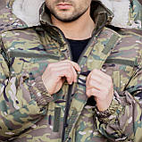 Куртка-бушлат Grifon Green ПМК-322 на хутрі Мультикам плащівка, фото 9