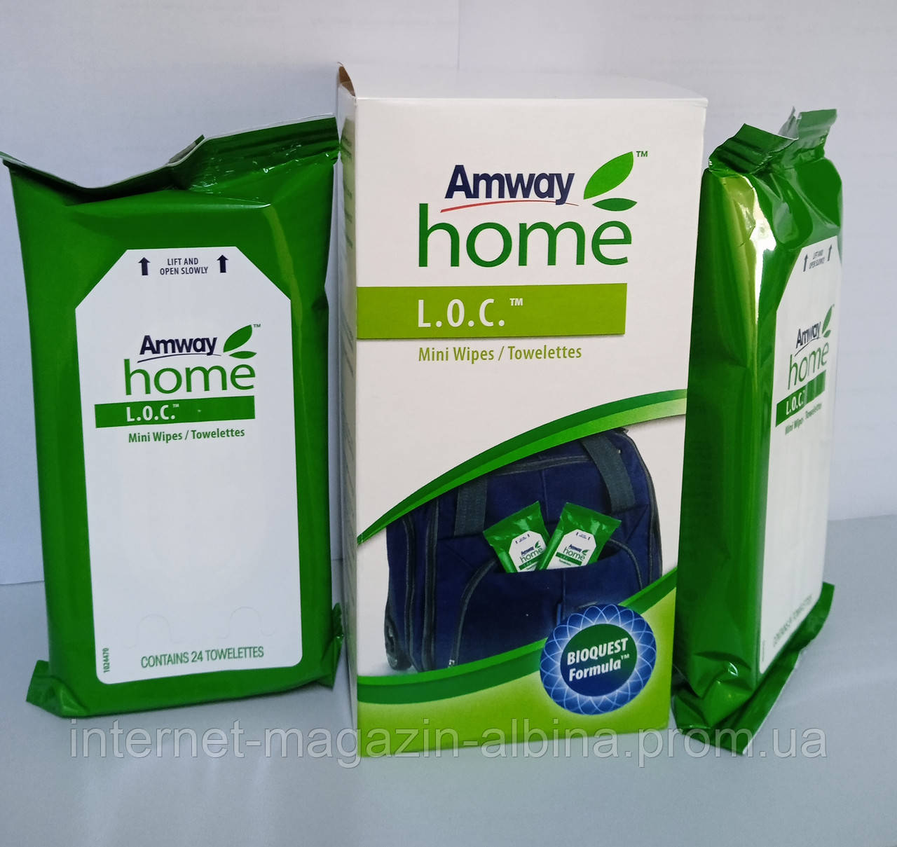 Очисні серветки Amway home L.O.C. (4уп.×24 шт.)