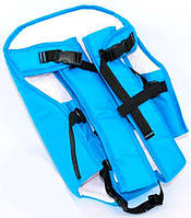 Рюкзак-кенгуру слинг №6 - 0459 сидя цвет голубой Предназначен для детей с трехмесячного возраста
