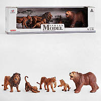 Набор животных игрушечных Дикие животные, в наборе 5 фигурок животных Q 9899 D 47