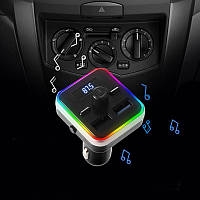 💚FM-модулятор M26 автомобільний, з підсвіткою та bluetooth, від прикурювача