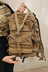 Військовий рюкзак тактичний місткий, об'ємом 37 літрів, ISARM колір Coyote, водостійкий матеріал