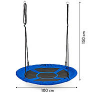Гойдалки для дітей «Гніздо лелеки» MIR6001, сині, фото 9