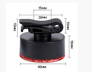 Велосипедний ліхтар AQY-0113 5 LED задній габаритний micro USB, вбудований акумулятор, фото 3