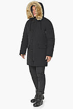 Чоловіча зимова чорна куртка з опухом модель 58555 52 (XL), фото 2