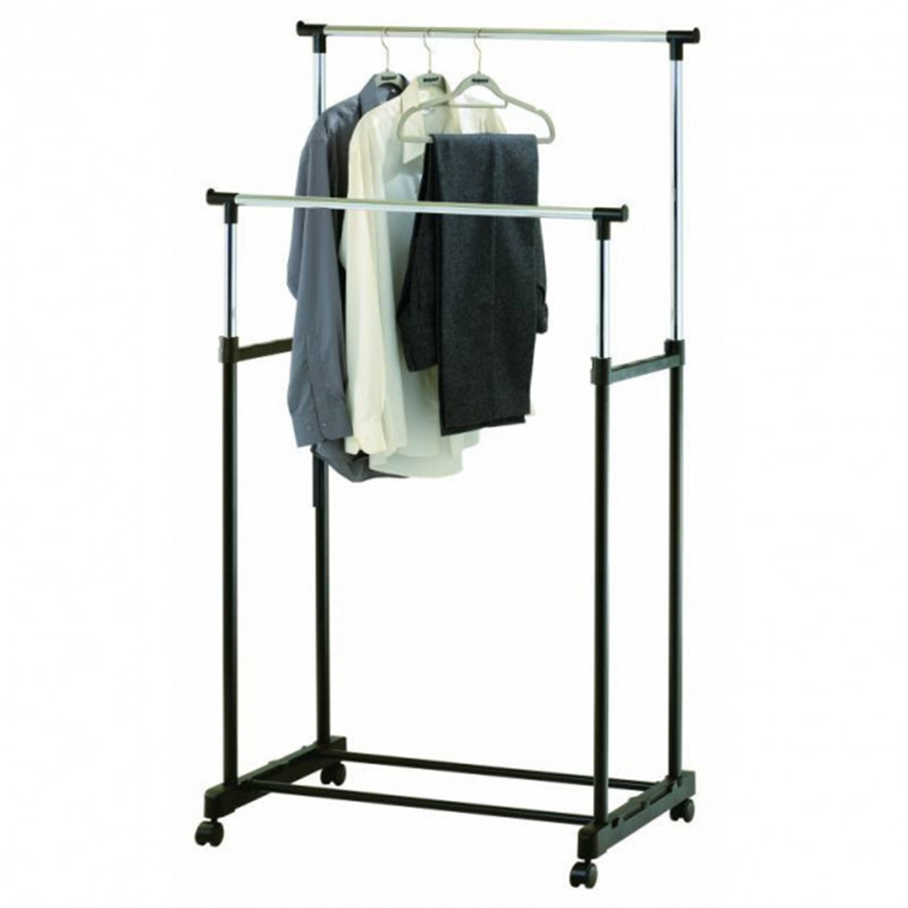 Телескопічна стійка-вішалка для одягу Double Pole Clothes Horse R29746, фото 1