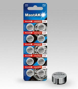 Батарейка G13 Mastak Alkaline 1,5 V, 10 шт