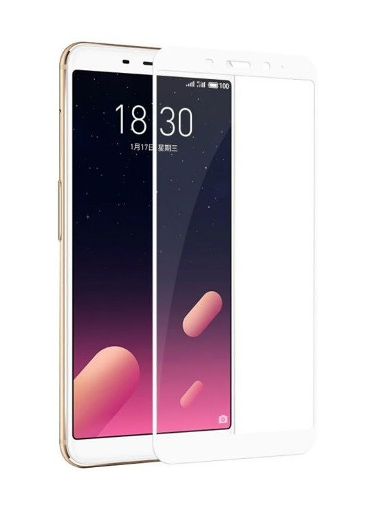 Скло захисне для Xiaomi Redmi Note 6 Pro (0,3мм, 5D, біле) Full Glue, фото 1