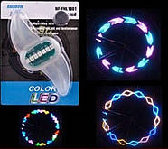Підсвічування коліс на спиці веселка 7 LED 12-кольорів, фото 3