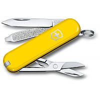 Складной многофункциональный карманный нож Victorinox 7 функций 58 мм. желтый 2203327