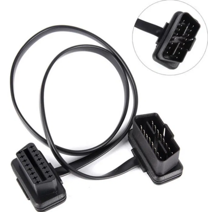Кабель удлинитель 60 см OBD2 ОБД 16-pin - папа на х 16-pin мама