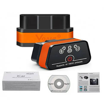 Aвто сканер Vgate iCar2 v1.5 Bluetooth / блютуз OBD2 ELM327, 2020р.