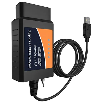Адаптер сканер USB ELM327 PIC 25K80 v1.5 Ford + перемикач MS / HS OBD
