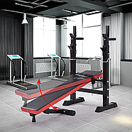 Лавка для жиму, похила для преса, бруси WCG 2020 складана, 2 кольори, фото 10