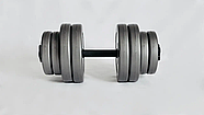 Набір гантелей по 15 кг х 2 шт WCG зі змінними дисками сірі, фото 2