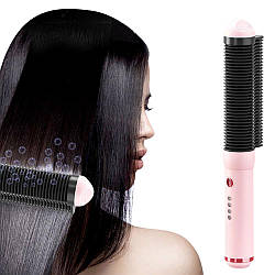 Гребінець випрямляч для волосся Fashion Hairdresser S9, Рожевий / Професійний гребінець прасок для укладання