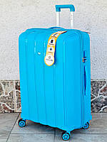Большой чемодан ударопрочный из полипропилена MCS V305 L BLUE