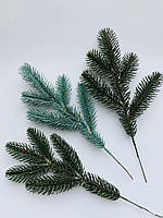 Штучна хвоя .Гілочка штучної ,зеленої ялини. Лита, ялинова гілка ( 30 см), фото 10