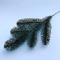 Штучна хвоя .Гілочка штучної ,зеленої ялини. Лита, ялинова гілка ( 30 см), фото 7