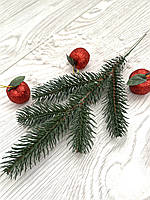 Штучна хвоя .Гілочка штучної ,зеленої ялини. Лита, ялинова гілка ( 30 см), фото 5