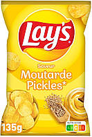 Чипсы Lays Saveur Moutarde Pickles Огурец Горчица 135g