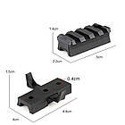 Рейки кріплення на каску шолом FAST + планка Picatinny + кріплення Wing-Loc, Черный, фото 2
