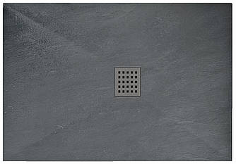 Душовий Піддон REA ROCK 80x100x3,5 Сірий REA-K4582