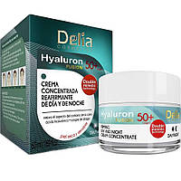 Крем-концентрат для лица Delia Cosmetics Hyaluron Fusion против морщин 50+ с эффектом лифтинга 50 мл