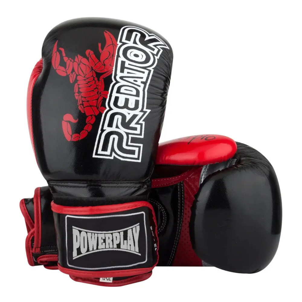 Рукавиці боксерські PowerPlay PP 3007, Black Carbon 10 унцій