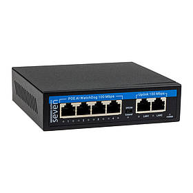 PoE комутатор 4 порти SEVEN P-7324