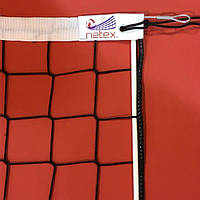 Сетка волейбольная Netex 1x9,5 м.(шнур 3,5 мм., ячеек 10*10 см) безузловая с тросом SI0008
