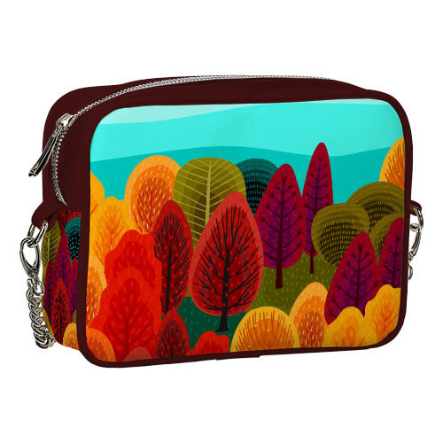 Сумка на ланцюжку Cherie Осенний лес 21x17x7 см (CHE2_22S044_BOR), фото 1