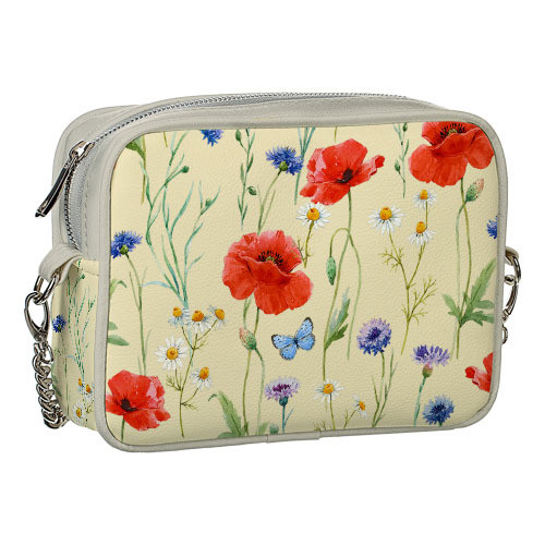 Сумка на ланцюжку Cherie Маки и васильки 21x17x7 см (CHE2_22S042_SBR), фото 1