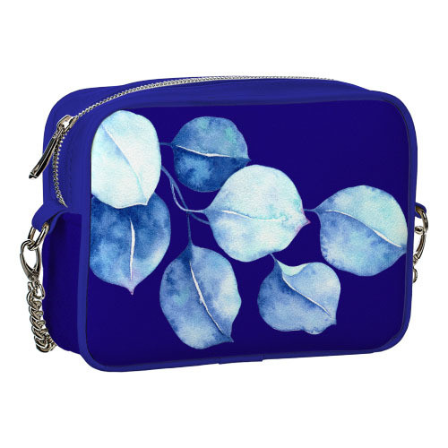 Сумка на ланцюжку Cherie Голубые листочки 21x17x7 см (CHE2_22S037_SI), фото 1