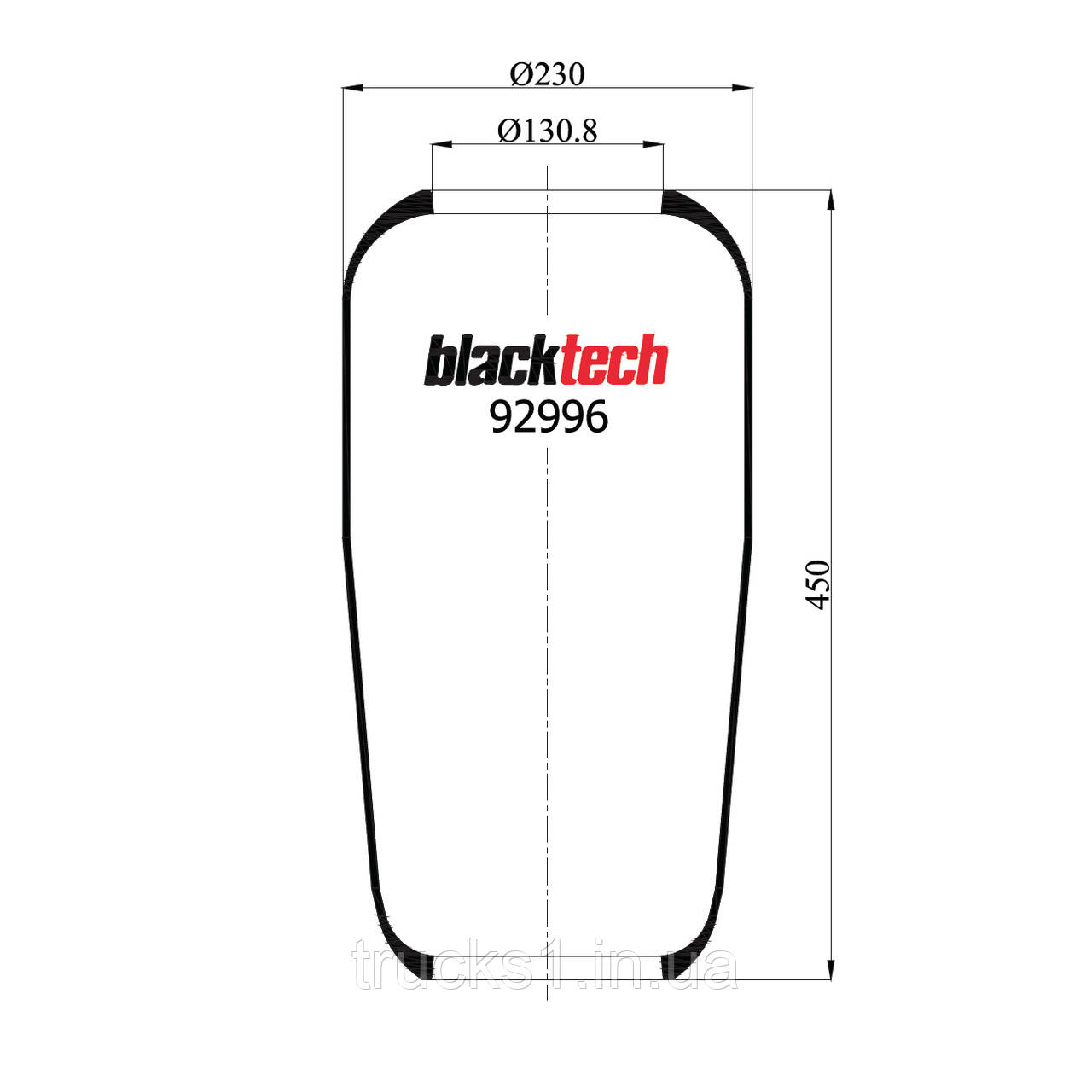 Пневморесора MAN/Iveco панчоху RL92996 (BLACKTECH)