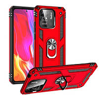 Чохол Armor для Xiaomi Redmi 10С протиударний з кільцем червоний
