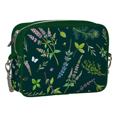 Сумка на ланцюжку Cherie Цветы и листочки 21x17x7 см (CHE2_22S030_TZE), фото 1