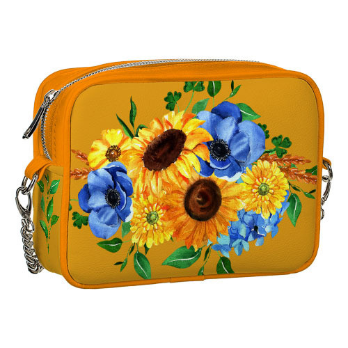 Сумка на ланцюжку Cherie Народные цветы 21x17x7 см (CHE2_22S019_ZHL), фото 1