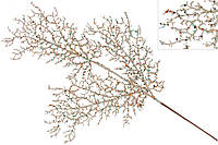 Декоративная ветвь Коралл 80см, цвет - золотой глиттер