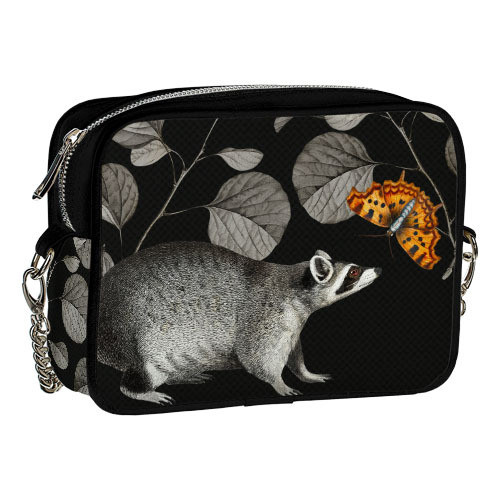 Сумка на ланцюжку Cherie Енот и бабочка 21x17x7 см (CHE2_22S005_BL), фото 1