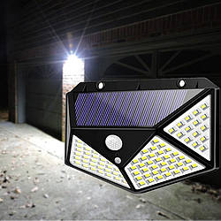 Вуличний ліхтар світлодіодний BK 100 на сонячній батареї лампа світильник з акумулятором та датчиком темряви