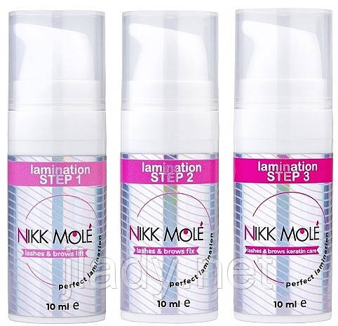 Набір складів для ламінування вій і брів NIKK MOLE, 10 мл
