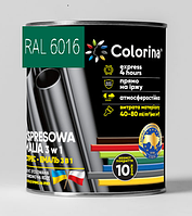 Экспресс-эмаль "3 в 1" ТМ "COLORINA" 2,5л RAL 6016 Зелёная