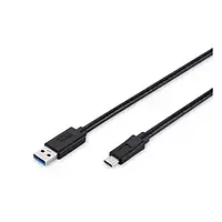 Дата-кабель Digitus AK-300136-010-S USB (тато) - USB Type-С (тато) 1m Black