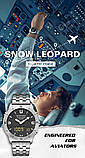 Чоловічий водостійкий спортивний тактичний годинник North Edge Snow Leopard з компасом, фото 9