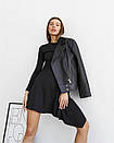 Приталене чорне плаття з асиметричною спідницею сонце (р. 42-46) 73035012, фото 5