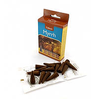 Благовония Мирра конусы (Myrrh Incense Cones, Tulasi)