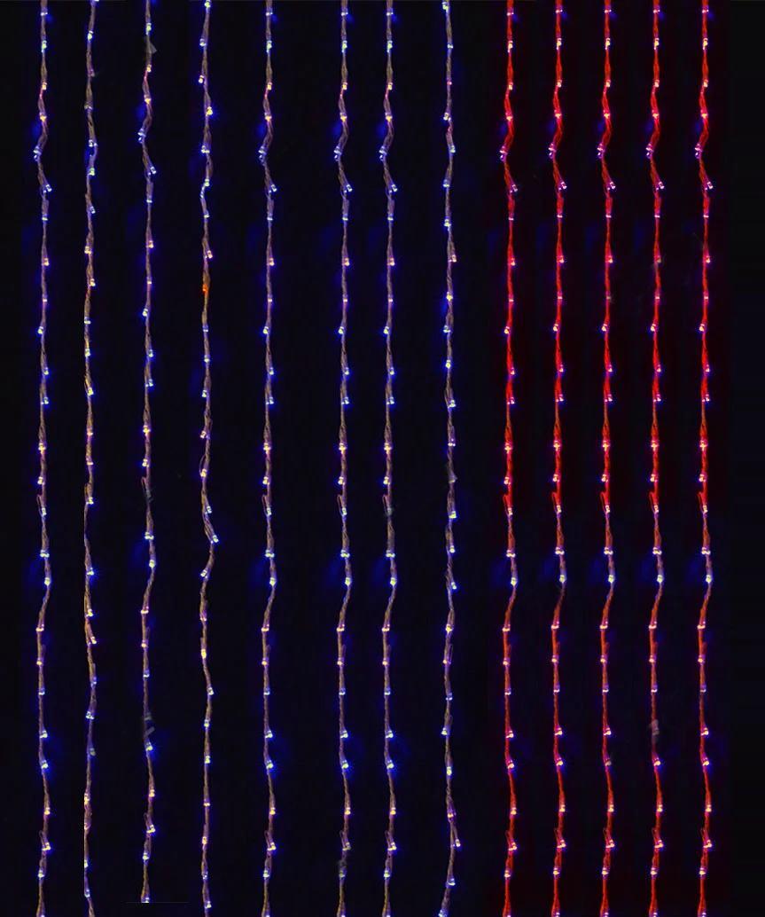 Гірлянда водоспад 240 LED 2.2 м*1.5м, RB-Фіолетовий колір