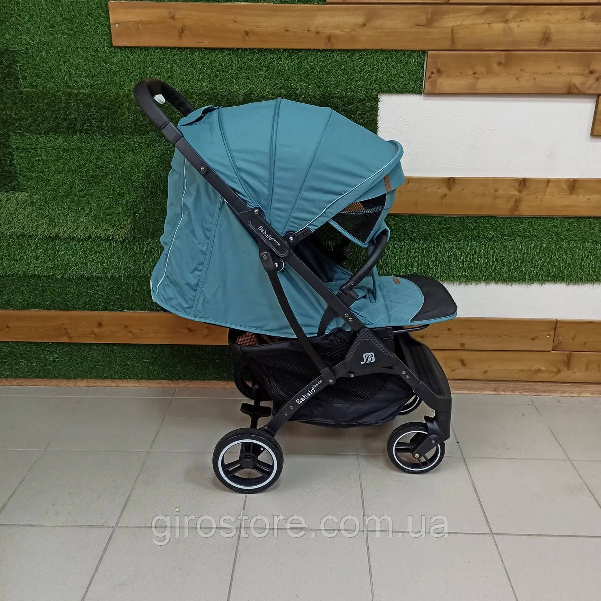 Прогулянкова коляска Babalo Classic 2023 — дитяча коляска для подорожей, ручне поклажа, бірюзовий, фото 1